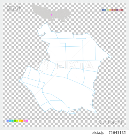 Kunitachi city, blank map (Tokyo) 73645185