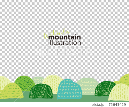 水彩風の山のベクターイラスト背景 73645429