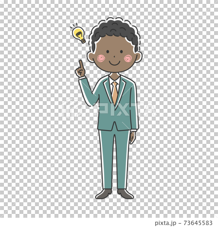 Illustration of a black businessman to propose Illustration of a black businessman to propose 73645583