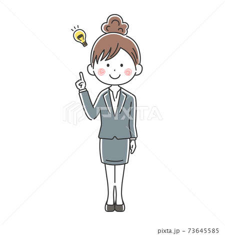 提案する日本人ビジネスウーマンのイラスト 提案する日本人ビジネスウーマンのイラスト 73645585