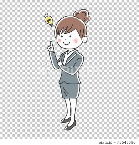 提案する日本人ビジネスウーマンのイラスト 提案する日本人ビジネスウーマンのイラスト 73645586