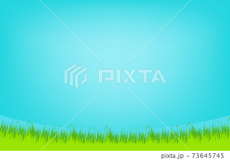 広い草原と青空の背景コピースペース素材のイラスト素材