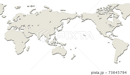 世界地図3DCG（影付き） 73645794