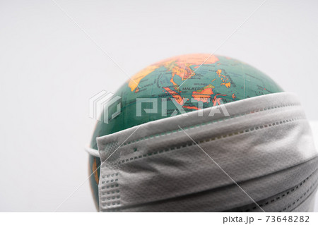イメージ　世界　地球　コロナ汚染 73648282
