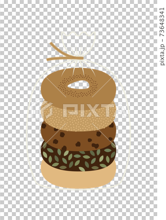袋入りベーグル イラストのイラスト素材
