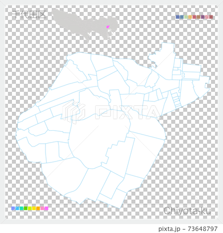 Chiyoda-ku, Chiyota-ku, blank map (Tokyo) 73648797
