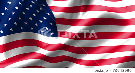 アメリカ 国旗 シルク 背景のイラスト素材