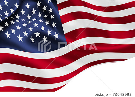 アメリカ 国旗 シルク 背景のイラスト素材