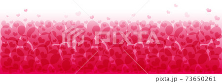 背景16 ハートぎっしり 白赤ピンク グラデーションのイラスト素材