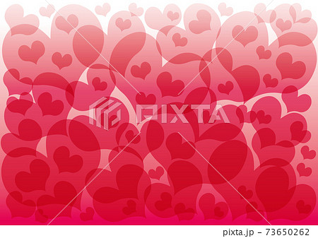 背景15 ハートぎっしり 白赤ピンク グラデーションのイラスト素材