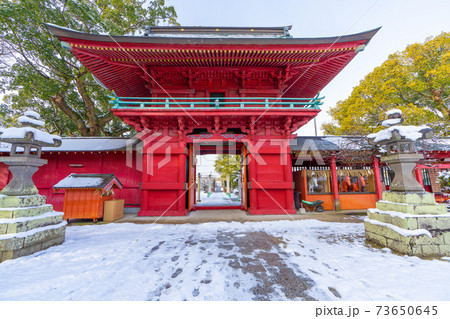 雪の北野天満宮 福岡県久留米市 73650645