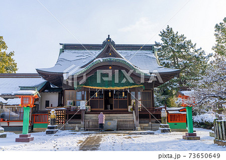 雪の北野天満宮 福岡県久留米市 雪の北野天満宮 福岡県久留米市 73650649