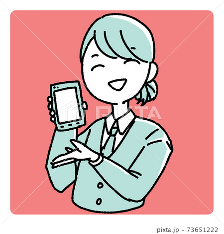 女性におまかせください スマホのイラスト素材