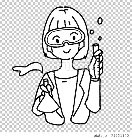 女性におまかせください 研究 白バック 女性におまかせください 研究 白バック 73651540