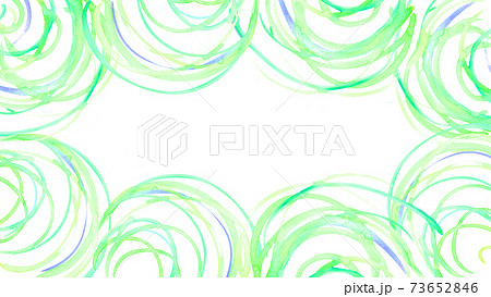 動画背景素材壁紙水彩模様緑の円のつながりのイラスト素材 [73652846 