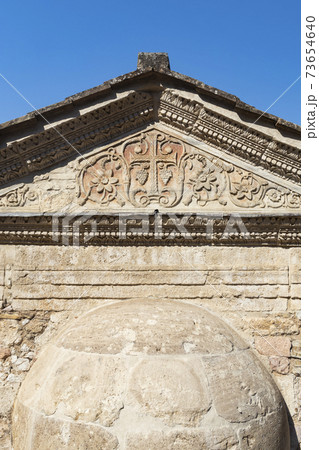 Temple of Clitumnus early medieval church, UNESCO World Heritage Site, Pissignano near Campello sul Clitunnoi, Umbria, Italy Temple of Clitumnus early medieval church, UNESCO World Heritage Site, Pissignano near Campello sul Clitunnoi, Umbria, Italy 73654640