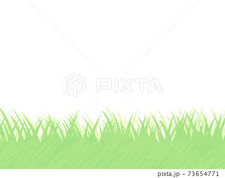手描き風 かわいい草原の背景イラスト カラー のイラスト素材