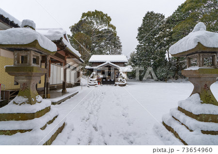 雪の當所神社(あたるところ) 福岡県筑前町当所 雪の當所神社(あたるところ) 福岡県筑前町当所 73654960