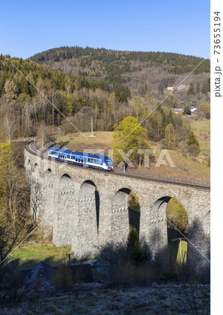 Railway viaduct Novina in Krystofovo udoli, Northern Bohemia, Czech Republic Railway viaduct Novina in Krystofovo udoli, Northern Bohemia, Czech Republic 73655194