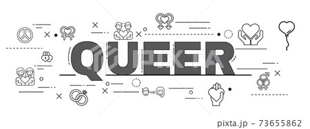 Design Concept Of Word QUEER Website Banner 73655862