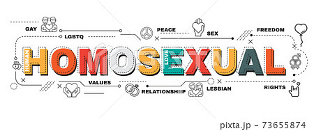 Design Concept Of Word HOMOSEXUAL Website Banner 73655874