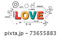 Design Concept Of Word LOVE Website Banner. 73655883
