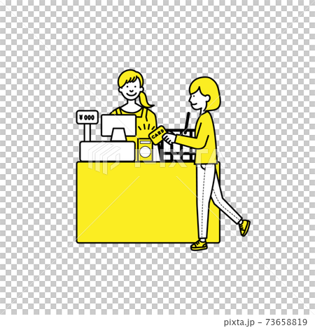 カード決済する女性 カード決済する女性 73658819