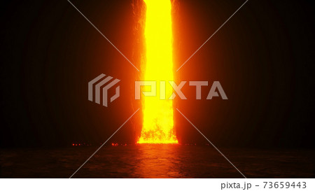 Hell gates. hell fire. Devil portal. Sinner. Religious concept. 3d rendering. 73659443