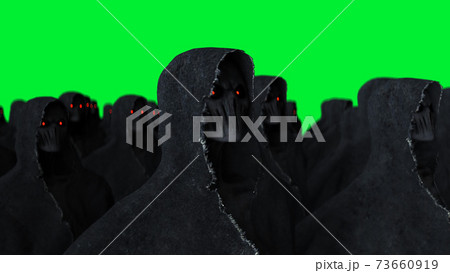 Scary fear ghost animation . 3d realistic render. 73660919