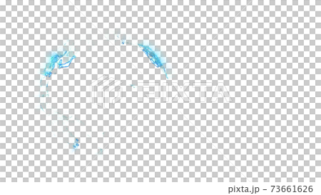 CG地球　宇宙からみた都市の明かり　太平洋 73661626