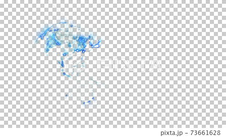 CG地球 宇宙からみた都市の明かり アジア CG地球 宇宙からみた都市の明かり アジア 73661628