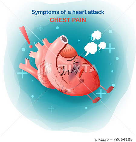 Human heart anatomy. Coronary artery, Internal organ concept. Vector modern style cartoon character. White and blue background for web and medical apps. Vector illustration. Human heart anatomy. Coronary artery, Internal organ concept. Vector modern style cartoon character. White and blue background for web and medical apps. Vector illustration. 73664109