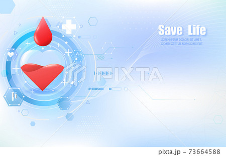 Blood donation design. Creative donor poster. Blood Donor has a big heart and kindness. Red drop. Donation volunteer. Blood donation medical poster. Save human life concept. Vector illustration Blood donation design. Creative donor poster. Blood Donor has a big heart and kindness. Red drop. Donation volunteer. Blood donation medical poster. Save human life concept. Vector illustration 73664588