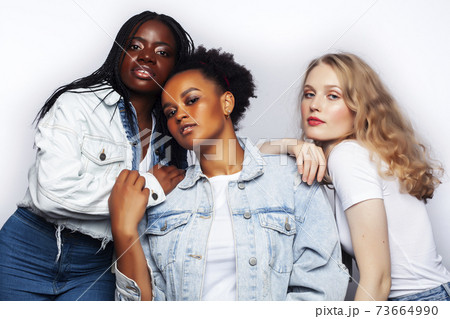 diverse multi nation girls group, teenage friends company cheerful having fun, happy smiling, cute posing isolated on white background, lifestyle people concept, african-american, asian and caucasian diverse multi nation girls group, teenage friends company cheerful having fun, happy smiling, cute posing isolated on white background, lifestyle people concept, african-american, asian and caucasian 73664990