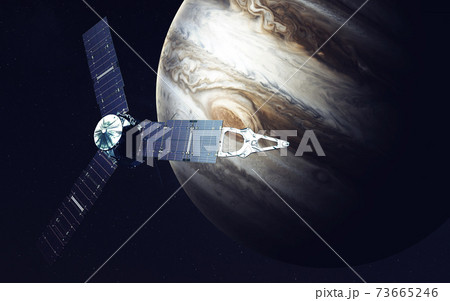Juno spacecraft and Jupiter. Elements of this image furnished by NASA Juno spacecraft and Jupiter. Elements of this image furnished by NASA 73665246