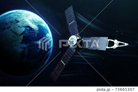 Deep space art. Nebulas, planets galaxies and stars in beautiful composition. Awesome for wallpaper and print. Elements of this image furnished by NASA 73665307