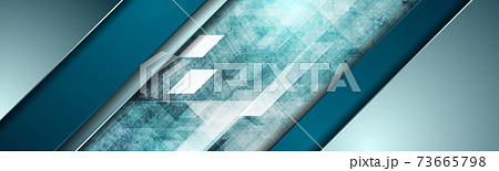Blue abstract geometric technology grunge banner Blue abstract geometric technology grunge banner 73665798