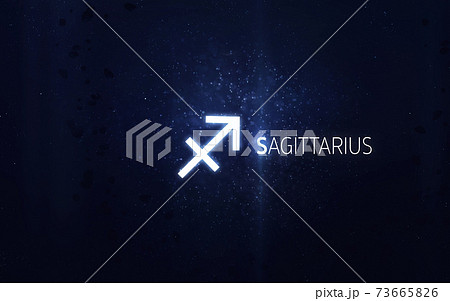 Zodiac sign - Sagittarius. Elements of this image furnished by NASA 73665826