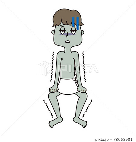 サウナで体調不良になった若い男性 サウナで体調不良になった若い男性 73665901