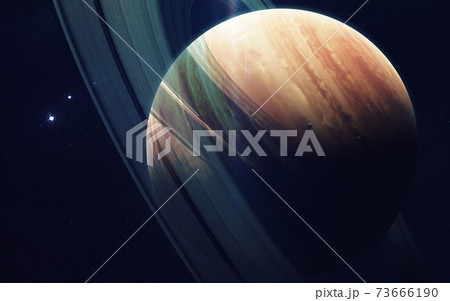 Gas giant planet. Beauty of deep space. Billions of galaxies in the universe. Elements of this image furnished by NASA 73666190