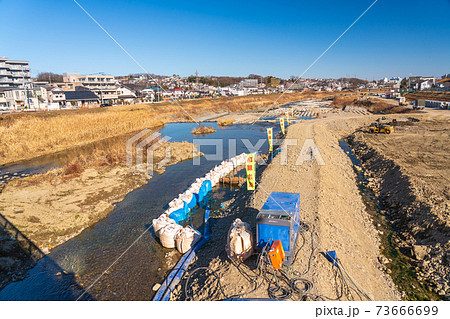 川の護岸工事 川の護岸工事 73666699