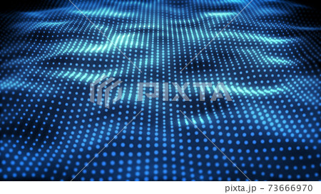 抽象的な画像 波打つドットのCG画像 抽象的な画像 波打つドットのCG画像 73666970