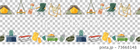 Continuous line pattern of camping equipment 73668148