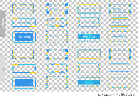 Title Heading Title Name Scandinavian Decorative Frame Banner Frame AI eps png Vector Material 73668159
