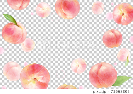 Juicy Peach And Dot Background Watercolor Stock Illustration
