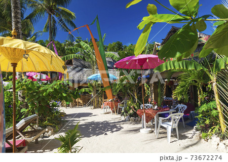 beach bar in diniwid boracay philippines 73672274