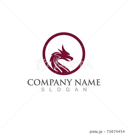 Dragon vector icon illustration Dragon vector icon illustration 73674454