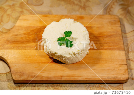 Homemade cheese made from natural milk Homemade cheese made from natural milk 73675410