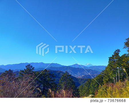 高尾山 冬のもみじ台からの景色 富士山 高尾山 冬のもみじ台からの景色 富士山 73676668