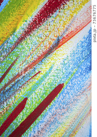 Many different multi-colored lines are chaotically drawn with brush Many different multi-colored lines are chaotically drawn with brush 73676775